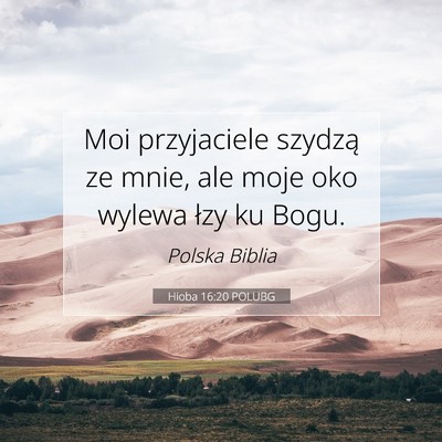 Picture 07 - Hioba 16:20 POLUBG - Moi przyjaciele szydzą ze mnie, ale moje oko - Bible Verse Picture
