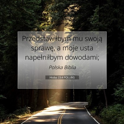 Picture 07 - Hioba 23:4 POLUBG - Przedstawiłbym mu swoją sprawę, a moje usta - Bible Verse Picture