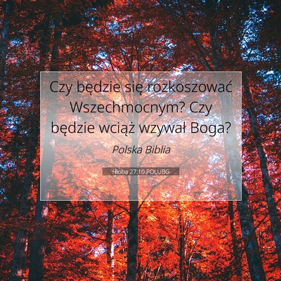Picture 07 - Hioba 27:10 POLUBG - Czy będzie się rozkoszować Wszechmocnym? Czy - Bible Verse Picture