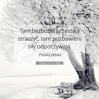 Picture 07 - Hioba 3:17 POLUBG - Tam bezbożni przestają straszyć, tam - Bible Verse Picture