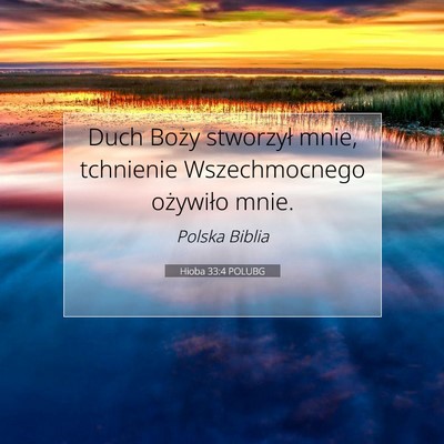 Picture 07 - Hioba 33:4 POLUBG - Duch Boży stworzył mnie, tchnienie - Bible Verse Picture