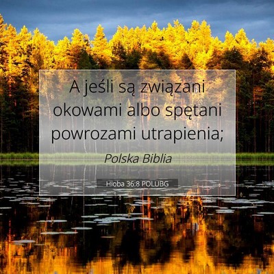 Picture 07 - Hioba 36:8 POLUBG - A jeśli są związani okowami albo spętani - Bible Verse Picture