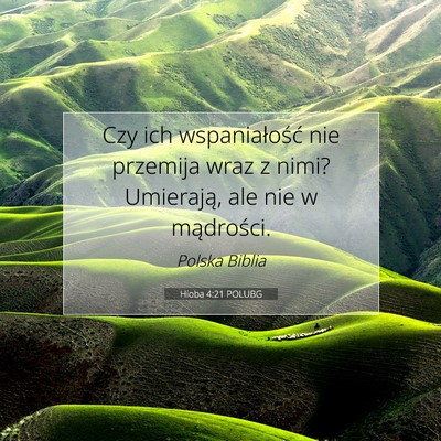 Picture 07 - Hioba 4:21 POLUBG - Czy ich wspaniałość nie przemija wraz z nimi? - Bible Verse Picture