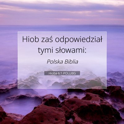 Picture 07 - Hioba 6:1 POLUBG - Hiob zaś odpowiedział tymi - Bible Verse Picture