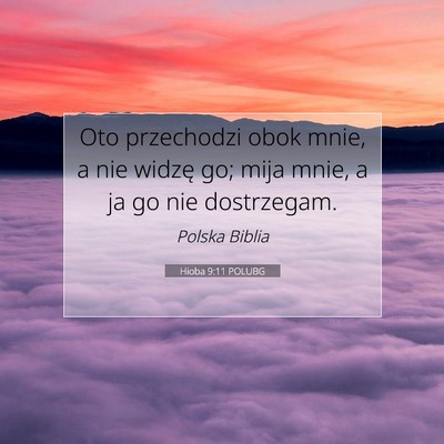 Picture 07 - Hioba 9:11 POLUBG - Oto przechodzi obok mnie, a nie widzę go; mija - Bible Verse Picture