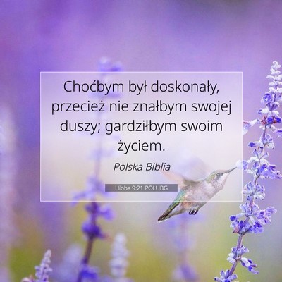 Picture 07 - Hioba 9:21 POLUBG - Choćbym był doskonały, przecież nie znałbym - Bible Verse Picture