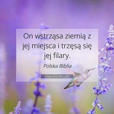 Picture 07 - Hioba 9:6 POLUBG - On wstrząsa ziemią z jej miejsca i trzęsą - Bible Verse Picture