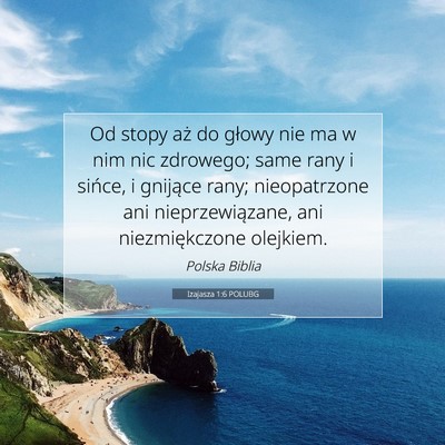 Picture 07 - Izajasza 1:6 POLUBG - Od stopy aż do głowy nie ma w nim nic zdrowego; - Bible Verse Picture