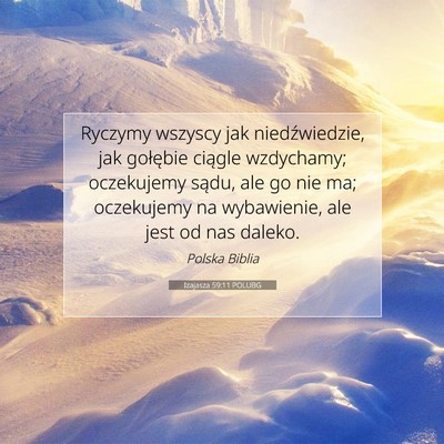 Picture 07 - Izajasza 59:11 POLUBG - Ryczymy wszyscy jak niedźwiedzie, jak gołębie - Bible Verse Picture