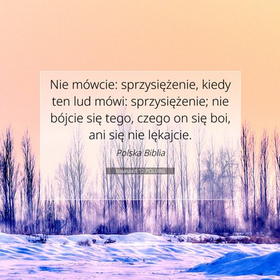 Picture 07 - Izajasza 8:12 POLUBG - Nie mówcie: sprzysiężenie, kiedy ten lud - Bible Verse Picture