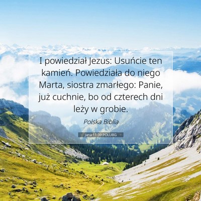 Picture 07 - Jana 11:39 POLUBG - I powiedział Jezus: Usuńcie ten kamień. - Bible Verse Picture
