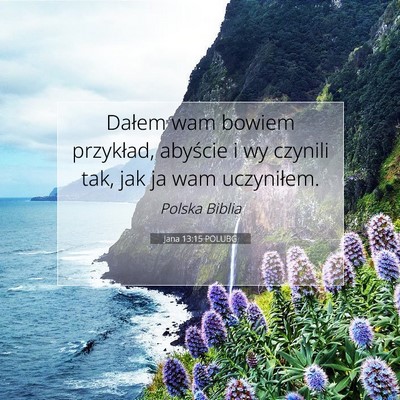 Picture 07 - Jana 13:15 POLUBG - Dałem wam bowiem przykład, abyście i wy - Bible Verse Picture