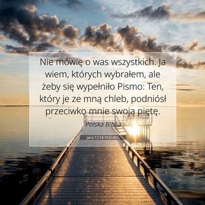Picture 07 - Jana 13:18 POLUBG - Nie mówię o was wszystkich. Ja wiem, których - Bible Verse Picture