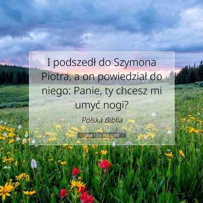 Picture 07 - Jana 13:6 POLUBG - I podszedł do Szymona Piotra, a on powiedział - Bible Verse Picture