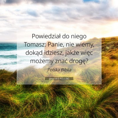 Picture 07 - Jana 14:5 POLUBG - Powiedział do niego Tomasz: Panie, nie wiemy, - Bible Verse Picture