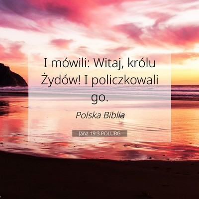 Picture 07 - Jana 19:3 POLUBG - I mówili: Witaj, królu Żydów! I policzkowali - Bible Verse Picture
