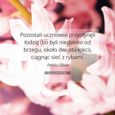 Picture 07 - Jana 21:8 POLUBG - Pozostali uczniowie przypłynęli łodzią (bo - Bible Verse Picture