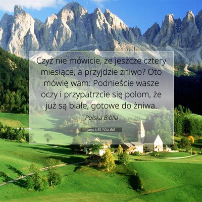 Picture 07 - Jana 4:35 POLUBG - Czyż nie mówicie, że jeszcze cztery miesiące, - Bible Verse Picture