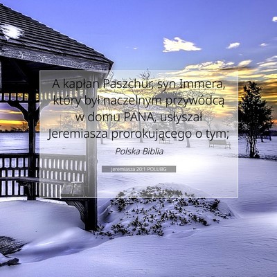 Picture 07 - Jeremiasza 20:1 POLUBG - A kapłan Paszchur, syn Immera, który był - Bible Verse Picture