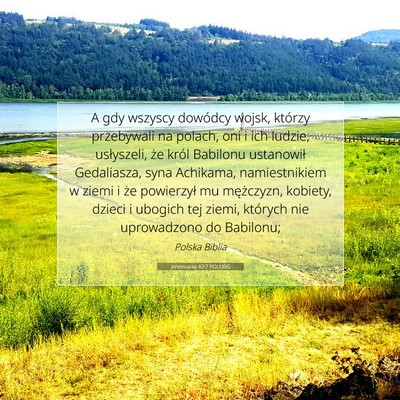 Picture 07 - Jeremiasza 40:7 POLUBG - A gdy wszyscy dowódcy wojsk, którzy przebywali - Bible Verse Picture