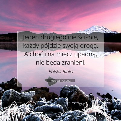 Picture 07 - Joela 2:8 POLUBG - Jeden drugiego nie ściśnie, każdy pójdzie - Bible Verse Picture