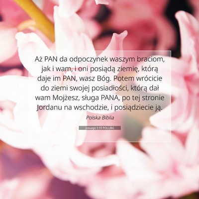 Picture 07 - Jozuego 1:15 POLUBG - Aż PAN da odpoczynek waszym braciom, jak i wam, - Bible Verse Picture