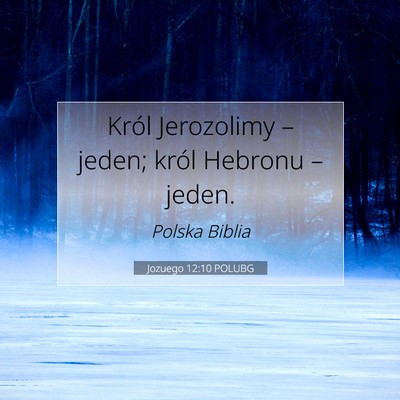 Picture 07 - Jozuego 12:10 POLUBG - Król Jerozolimy – jeden; król Hebronu – - Bible Verse Picture