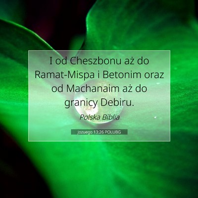 Picture 07 - Jozuego 13:26 POLUBG - I od Cheszbonu aż do Ramat-Mispa i Betonim oraz - Bible Verse Picture