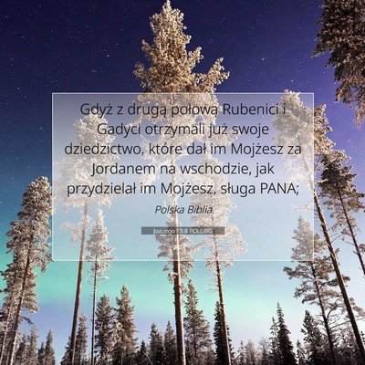 Picture 07 - Jozuego 13:8 POLUBG - Gdyż z drugą połową Rubenici i Gadyci - Bible Verse Picture