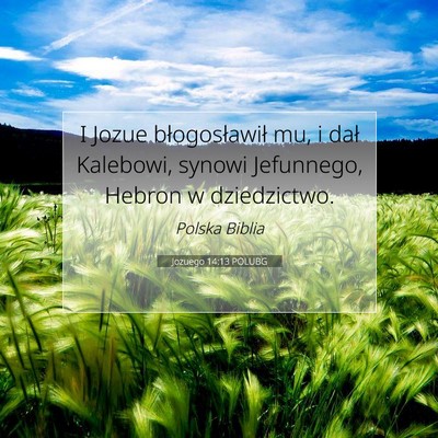 Picture 07 - Jozuego 14:13 POLUBG - I Jozue błogosławił mu, i dał Kalebowi, - Bible Verse Picture