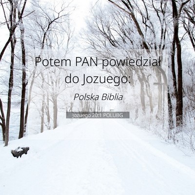 Picture 07 - Jozuego 20:1 POLUBG - Potem PAN powiedział do - Bible Verse Picture
