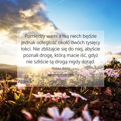 Picture 07 - Jozuego 3:4 POLUBG - Pomiędzy wami a nią niech będzie jednak - Bible Verse Picture