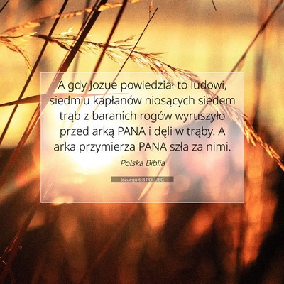 Picture 07 - Jozuego 6:8 POLUBG - A gdy Jozue powiedział to ludowi, siedmiu - Bible Verse Picture