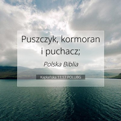 Picture 07 - Kapłańska 11:17 POLUBG - Puszczyk, kormoran i - Bible Verse Picture