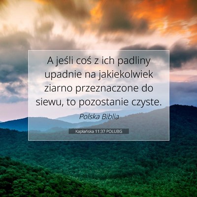 Picture 07 - Kapłańska 11:37 POLUBG - A jeśli coś z ich padliny upadnie na - Bible Verse Picture