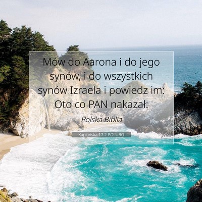 Picture 07 - Kapłańska 17:2 POLUBG - Mów do Aarona i do jego synów, i do wszystkich - Bible Verse Picture