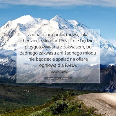Picture 07 - Kapłańska 2:11 POLUBG - Żadna ofiara pokarmowa, jaką będziecie - Bible Verse Picture
