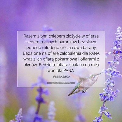Picture 07 - Kapłańska 23:18 POLUBG - Razem z tym chlebem złożycie w ofierze siedem - Bible Verse Picture
