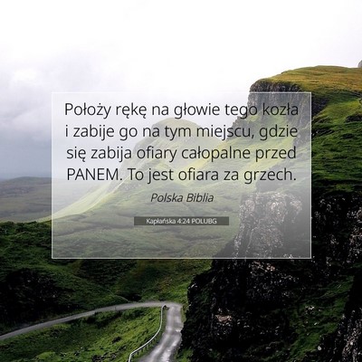 Picture 07 - Kapłańska 4:24 POLUBG - Położy rękę na głowie tego kozła i zabije - Bible Verse Picture