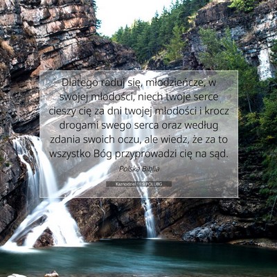 Picture 07 - Kaznodziei 11:9 POLUBG - Dlatego raduj się, młodzieńcze, w swojej - Bible Verse Picture