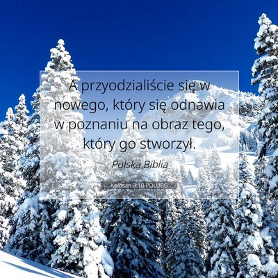 Picture 07 - Kolosan 3:10 POLUBG - A przyodzialiście się w nowego, który się - Bible Verse Picture