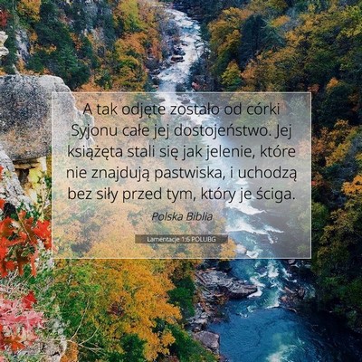 Picture 07 - Lamentacje 1:6 POLUBG - A tak odjęte zostało od córki Syjonu całe jej - Bible Verse Picture