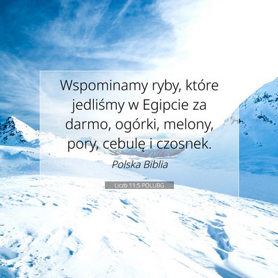 Picture 07 - Liczb 11:5 POLUBG - Wspominamy ryby, które jedliśmy w Egipcie za - Bible Verse Picture
