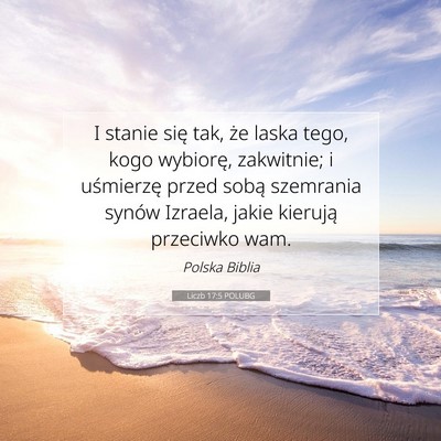 Picture 07 - Liczb 17:5 POLUBG - I stanie się tak, że laska tego, kogo wybiorę, - Bible Verse Picture