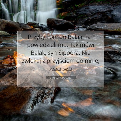 Picture 07 - Liczb 22:16 POLUBG - Przybyli oni do Balaama i powiedzieli mu: Tak - Bible Verse Picture