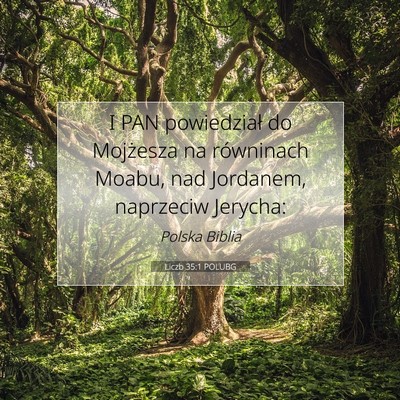 Picture 07 - Liczb 35:1 POLUBG - I PAN powiedział do Mojżesza na równinach - Bible Verse Picture