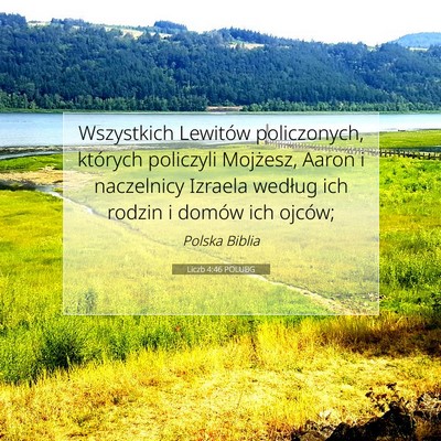 Picture 07 - Liczb 4:46 POLUBG - Wszystkich Lewitów policzonych, których - Bible Verse Picture