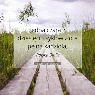 Picture 07 - Liczb 7:38 POLUBG - Jedna czara z dziesięciu syklów złota pełna - Bible Verse Picture