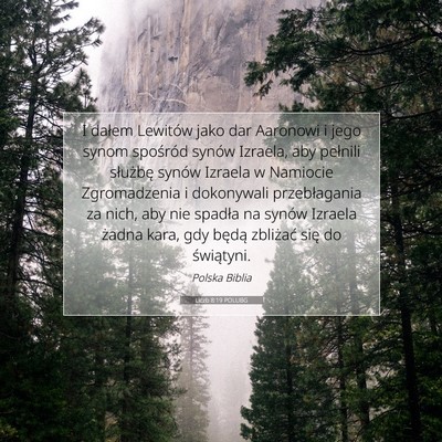 Picture 07 - Liczb 8:19 POLUBG - I dałem Lewitów jako dar Aaronowi i jego synom - Bible Verse Picture