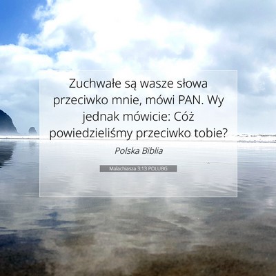 Picture 07 - Malachiasza 3:13 POLUBG - Zuchwałe są wasze słowa przeciwko mnie, mówi - Bible Verse Picture
